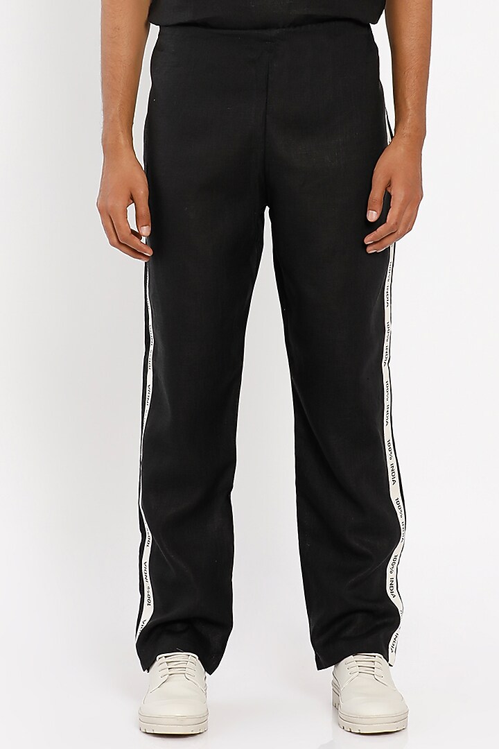 Black Linen Pant Set by Son Of A Noble SNOB Men at Pernia's Pop Up Shop