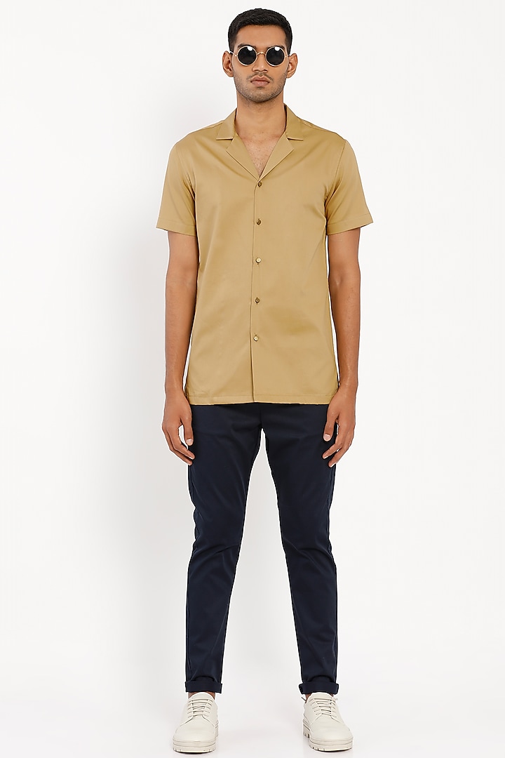 Gold Cotton Shirt by Son Of A Noble SNOB Men