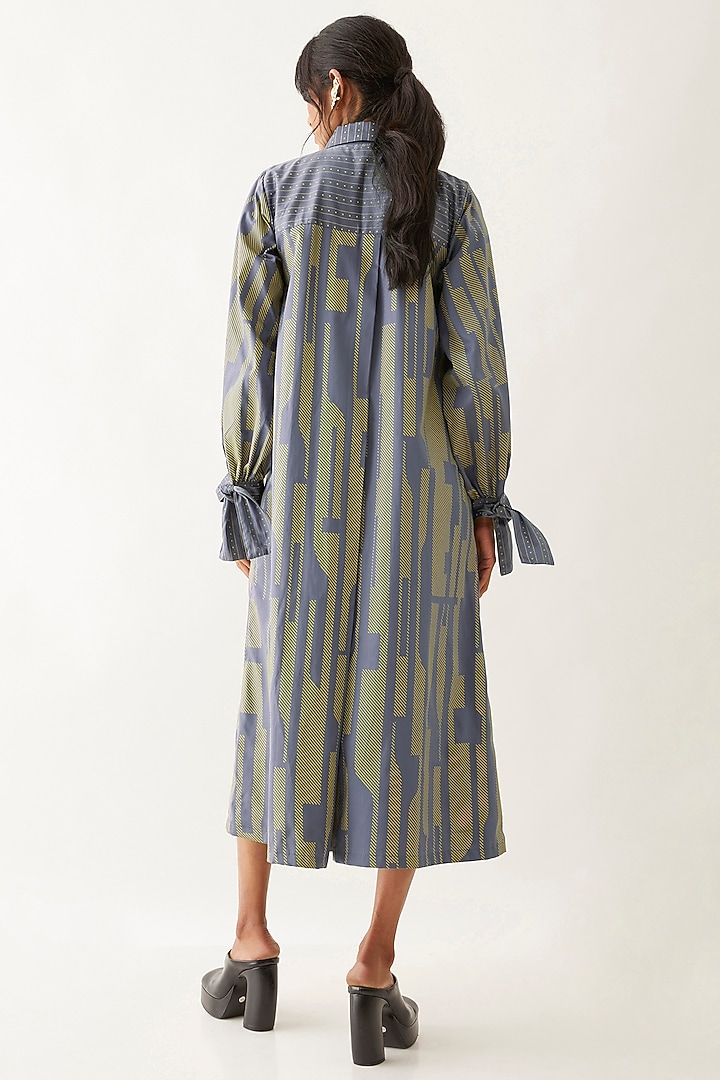 Twilight-Colored Cotton Satin Printed Vacation Dress by SNOB at Pernia's Pop Up Shop