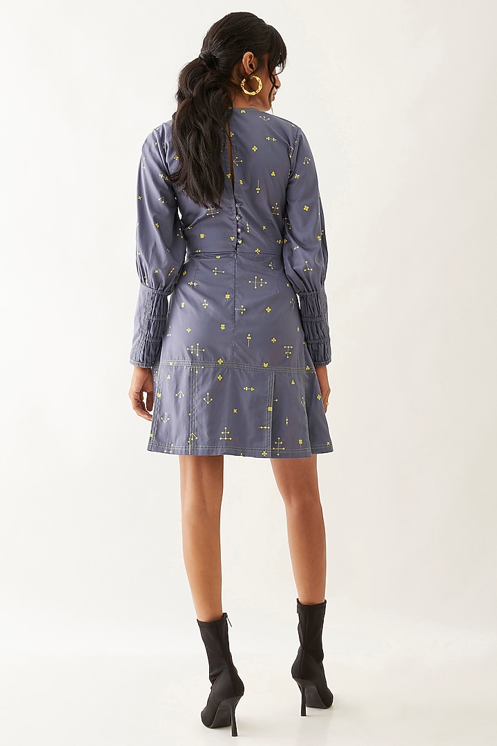 Twilight-Colored Cotton Satin Printed Vacation Dress by SNOB at Pernia's Pop Up Shop