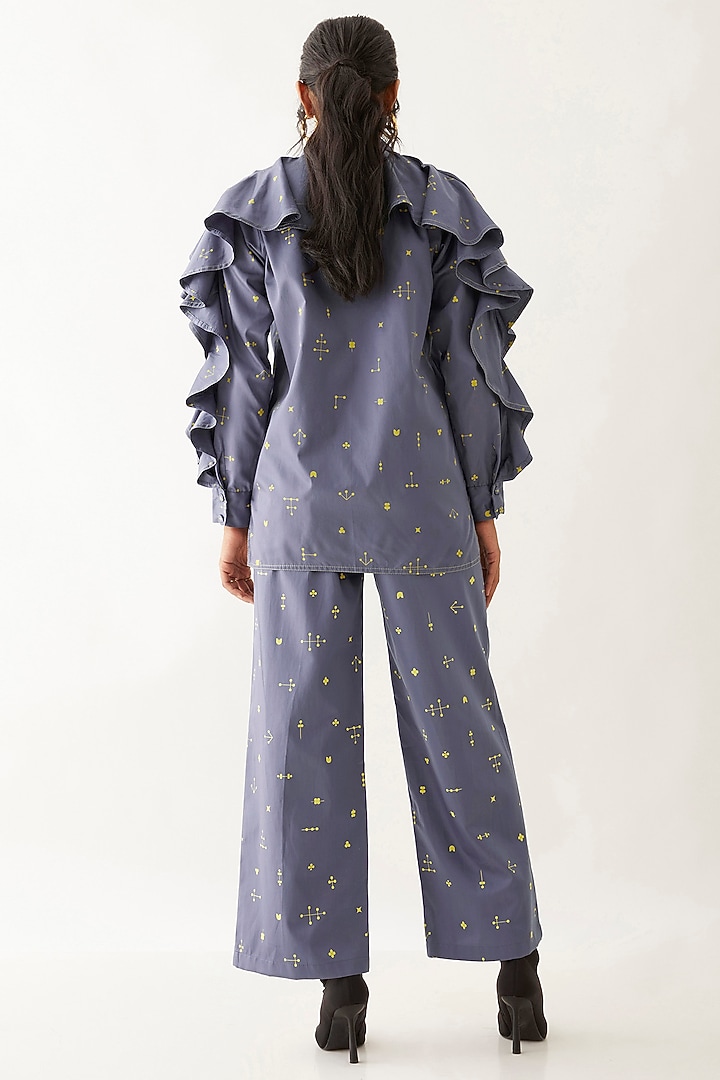 Twilight-Colored Cotton Satin Printed Co-Ord Set by SNOB at Pernia's Pop Up Shop