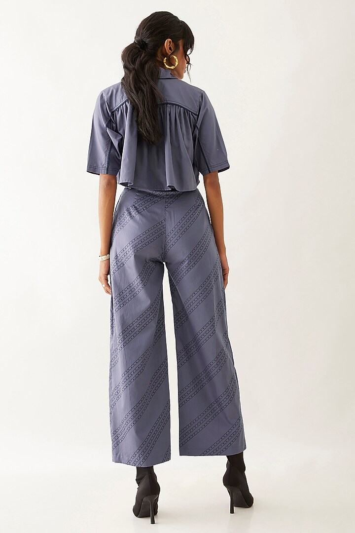Twilight-Colored Cotton Satin Printed Co-Ord Set by SNOB at Pernia's Pop Up Shop