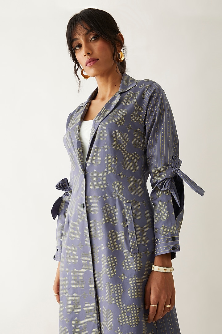 Twilight-Colored Cotton Satin Printed Co-Ord Set by SNOB at Pernia's Pop Up Shop