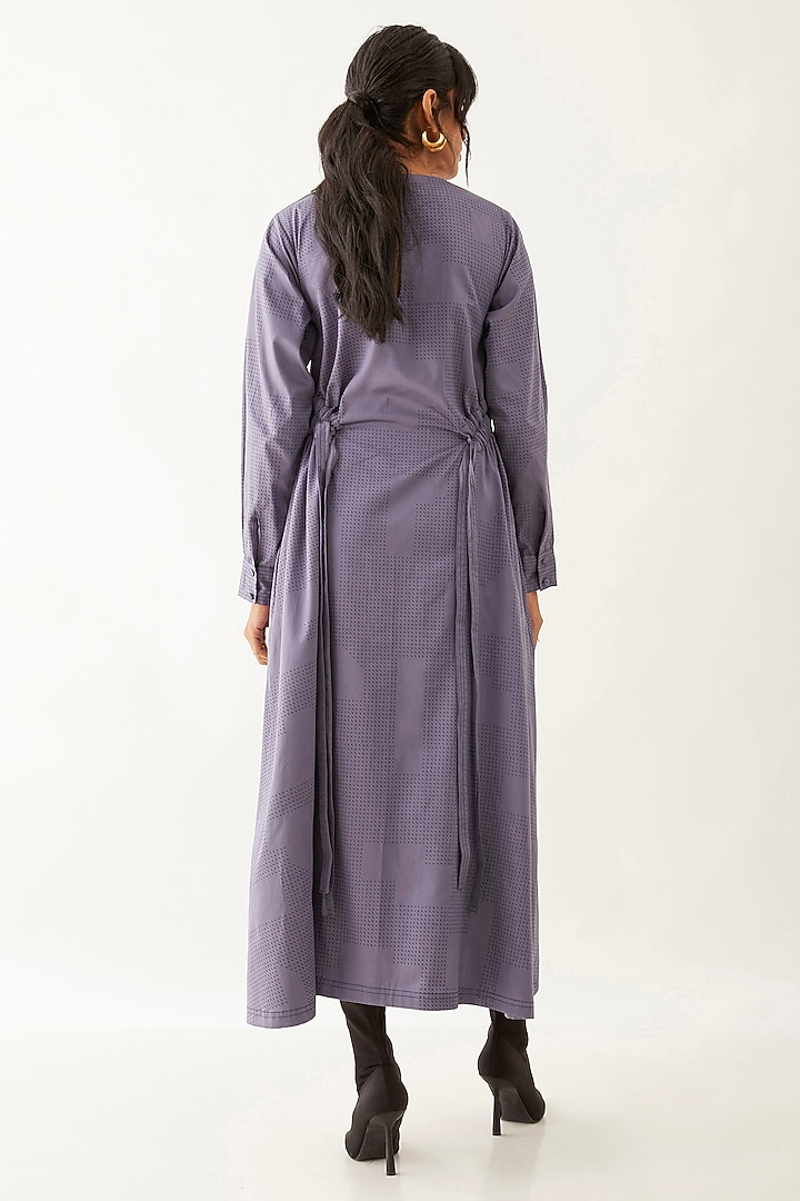 Twilight-Colored Cotton Satin Printed Vacation Dress by SNOB at Pernia's Pop Up Shop