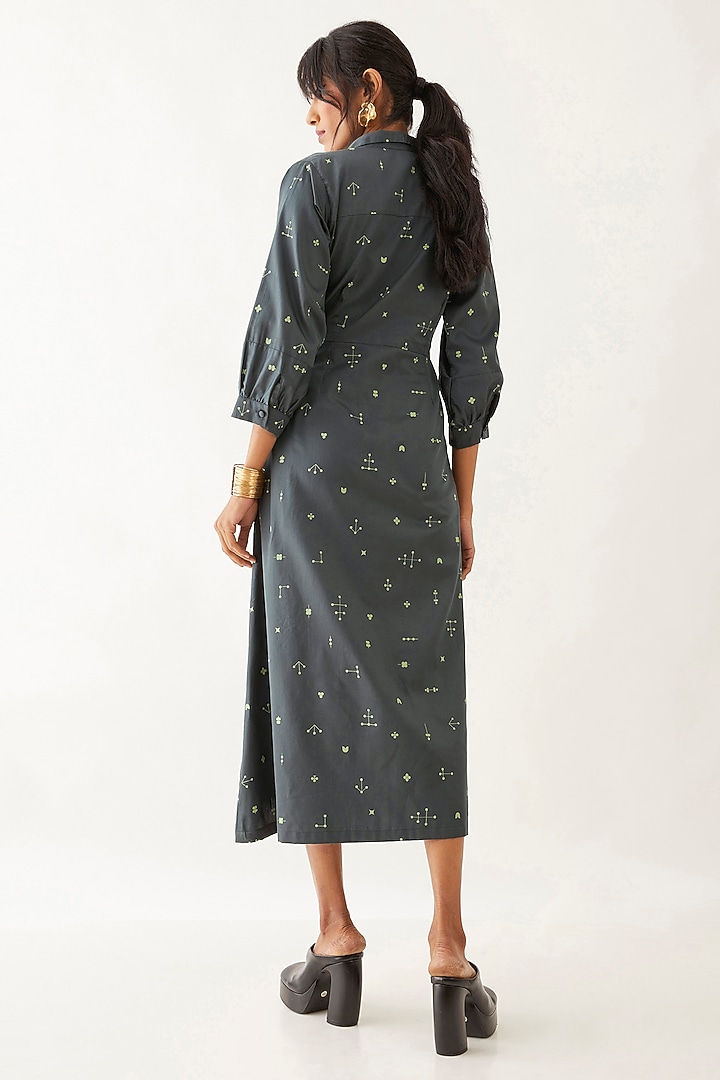 Forest Cotton Satin Printed Vacation Dress by SNOB at Pernia's Pop Up Shop
