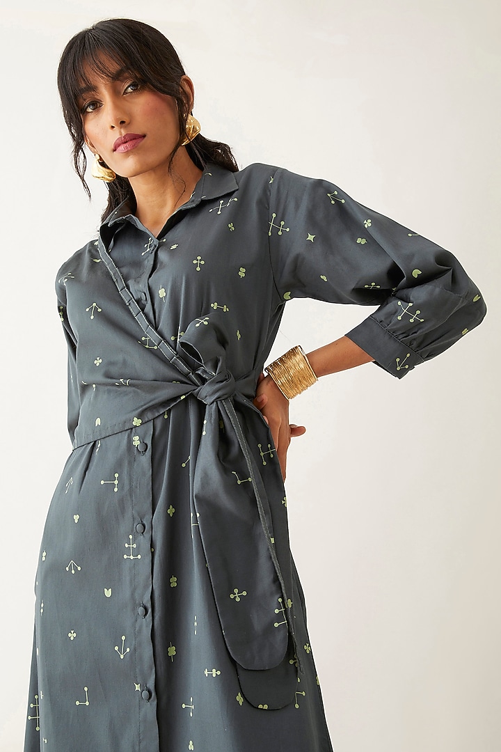 Forest Cotton Satin Printed Vacation Dress by SNOB at Pernia's Pop Up Shop
