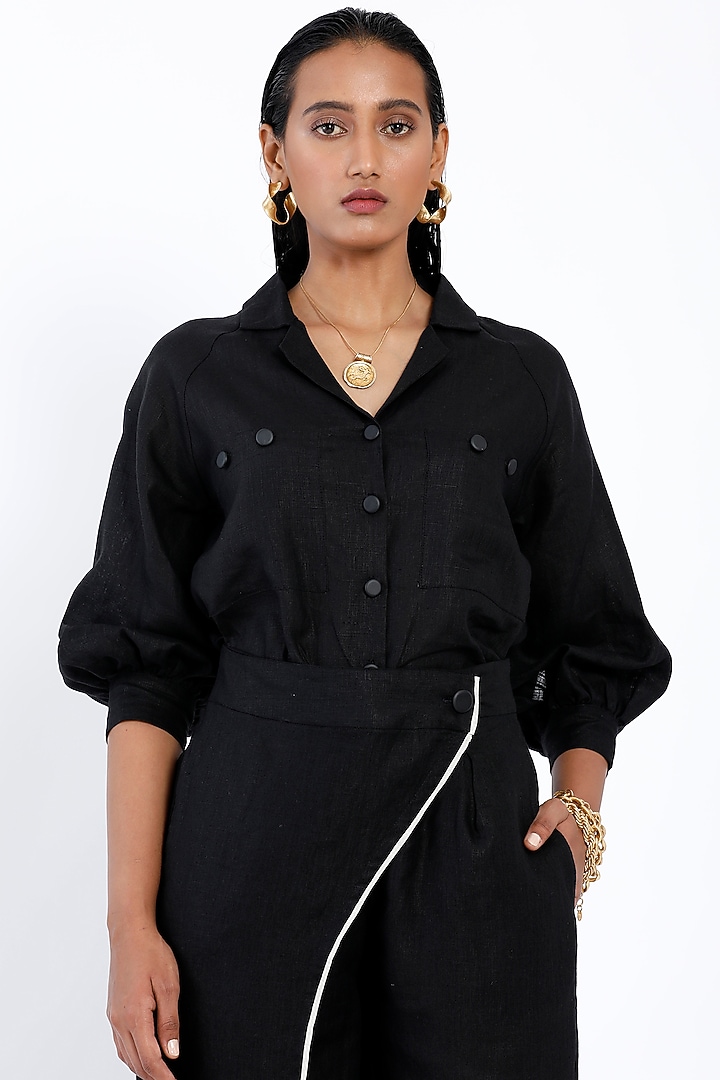 Black Overlapped Trousers by SNOB at Pernia's Pop Up Shop