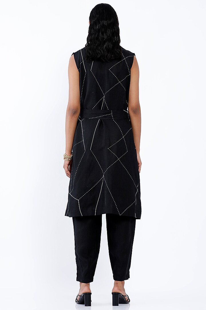 Black Trousers In Linen by SNOB at Pernia's Pop Up Shop