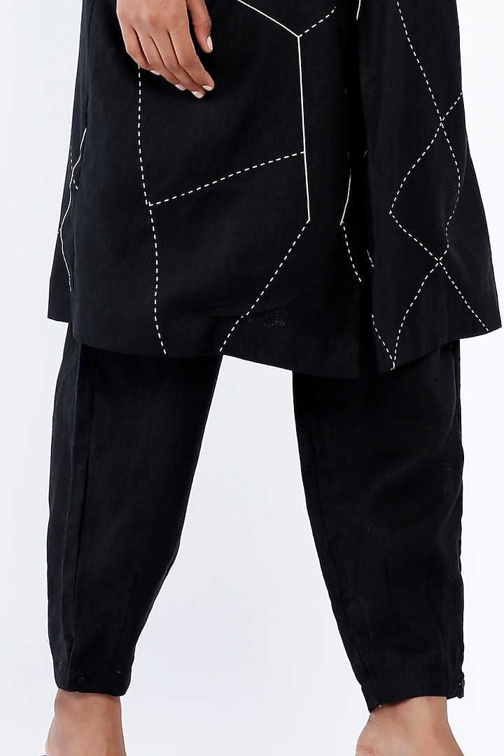 Black Trousers In Linen by SNOB at Pernia's Pop Up Shop