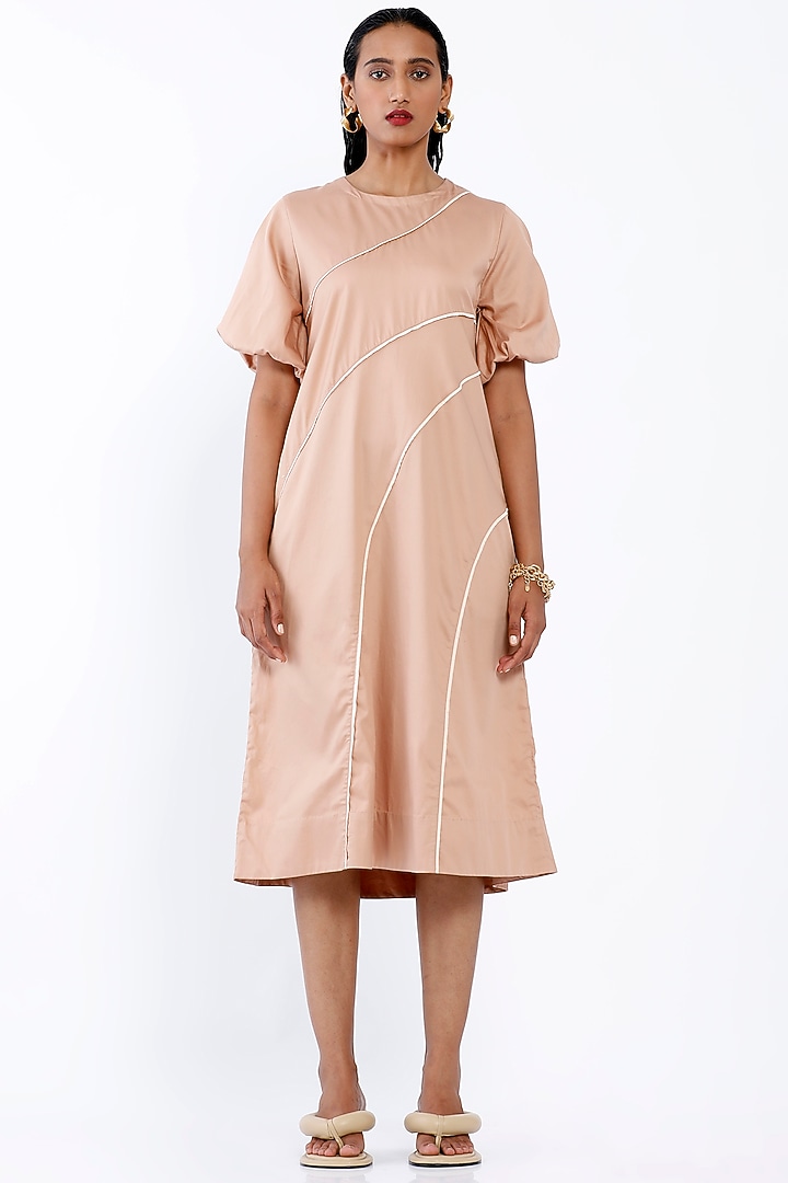Nude Premium Cotton Summer Dress by SNOB at Pernia's Pop Up Shop