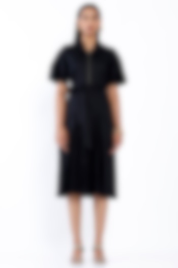 Black Pleated Summer Dress by SNOB at Pernia's Pop Up Shop