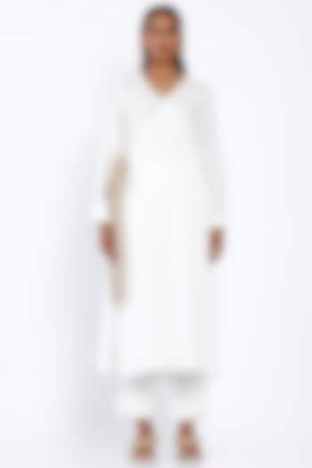 White Tie-Up Wrap Tunic by SNOB at Pernia's Pop Up Shop