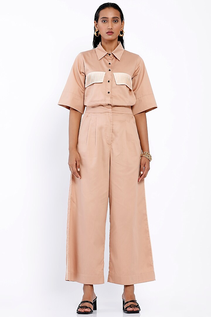 Nude Cotton Shirt by SNOB