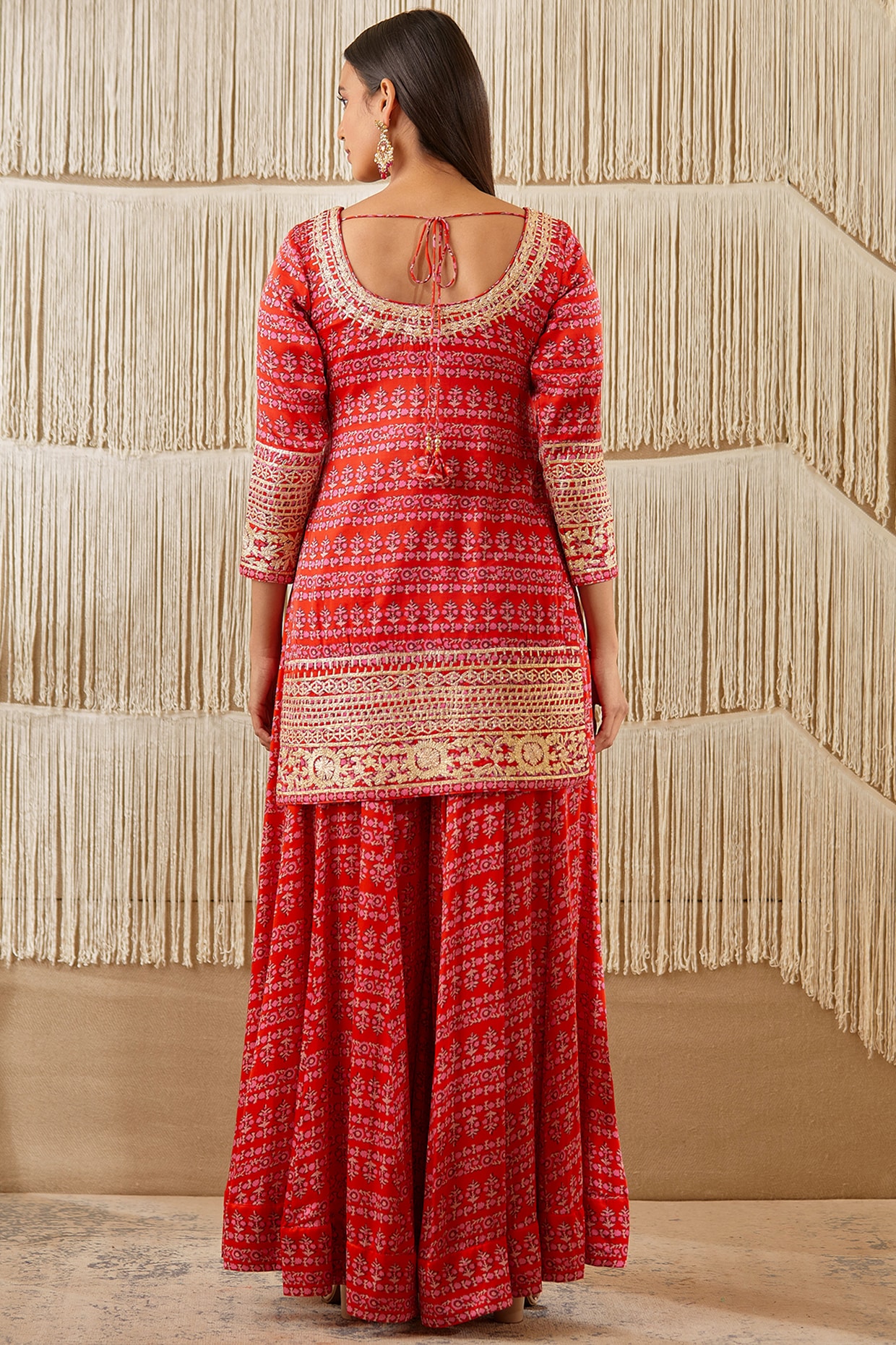 Printed sharara outlet suit