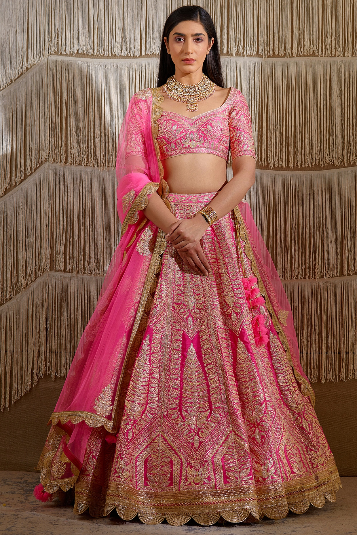 Shyam Narayan Prasad Floral Embroidered Lehenga Set | Purple, Zari, Raw  Silk, Scoop, Cap | Bridal dress design, Wedding lehenga designs, Floral  lehenga