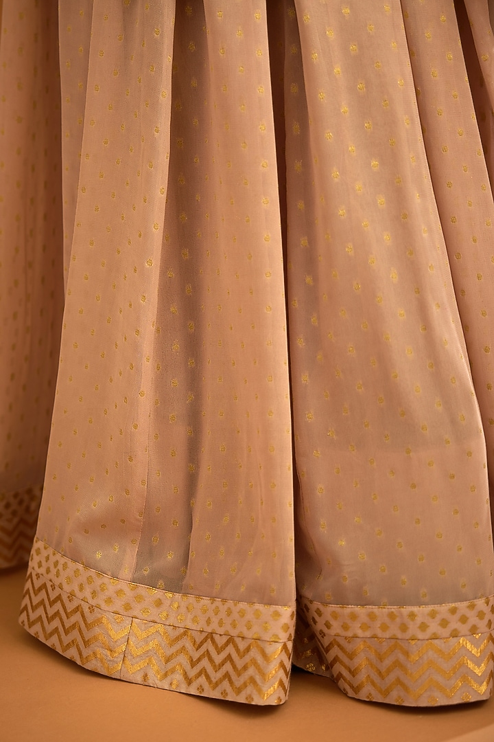 Neutral Georgette Wedding Sharara Set by Shyam Narayan Prasad at Pernia's Pop Up Shop