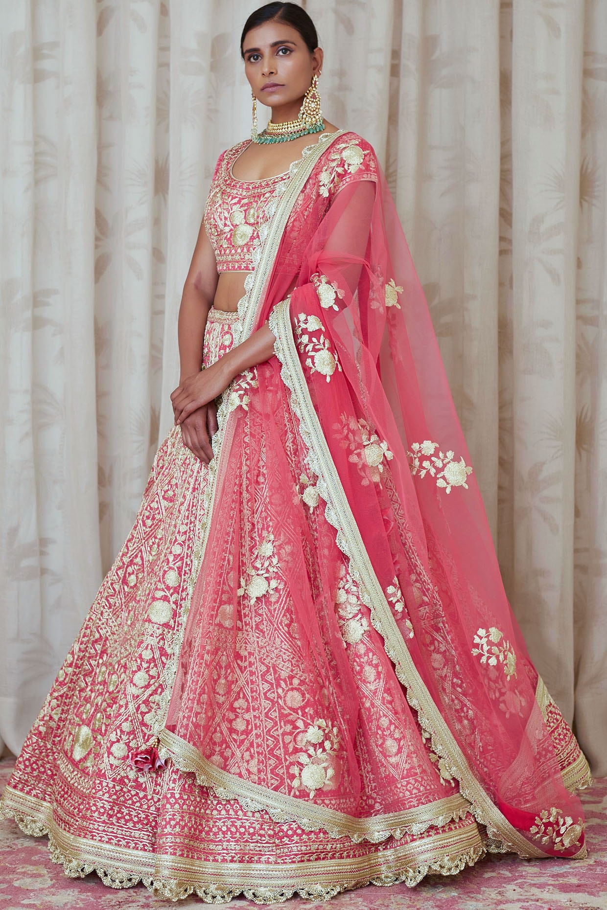 Pink Designer Bridal Lehenga at Rs 3600 | Designer Lehenga Choli in Surat |  ID: 18895774548
