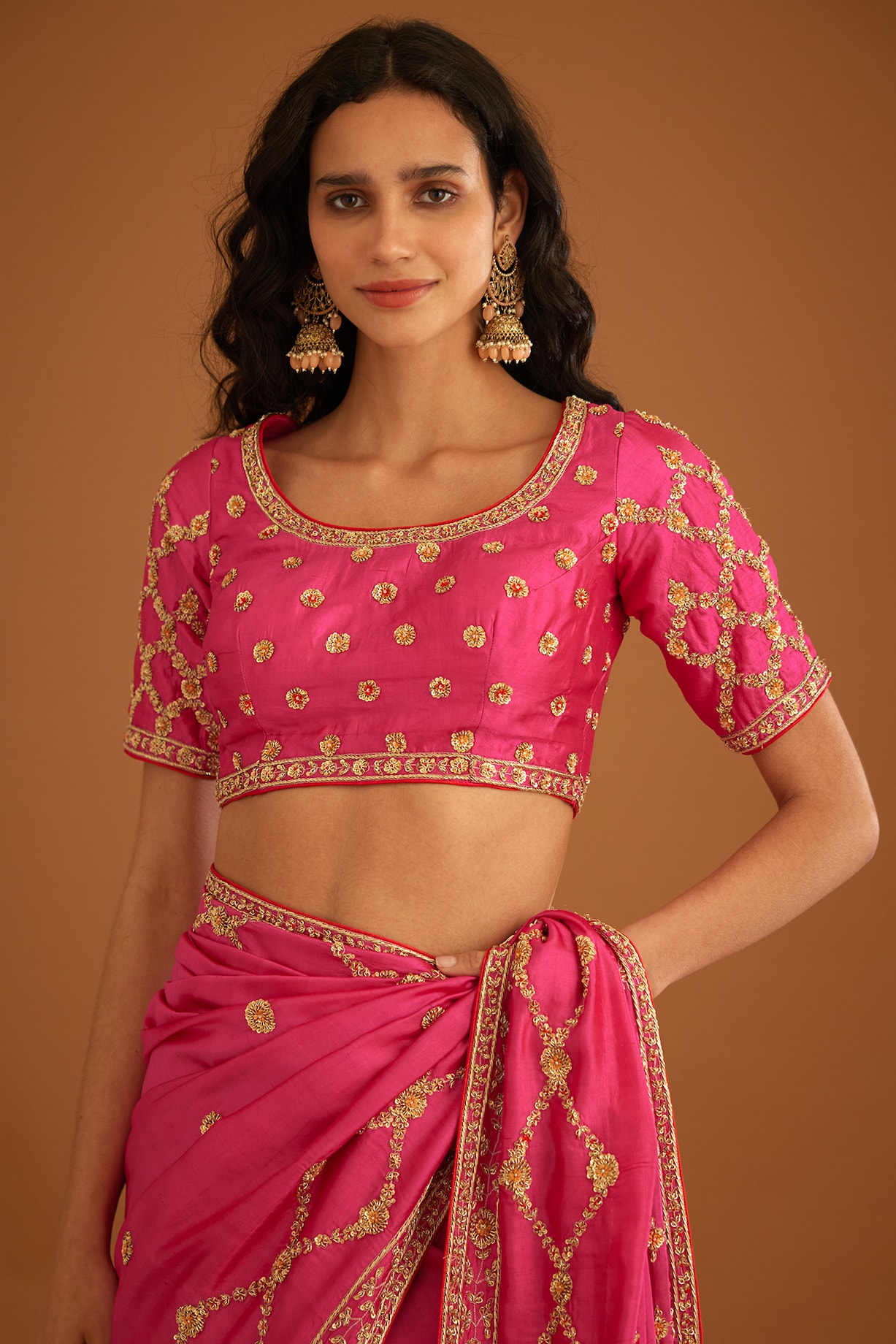 Blush Pink Saree Set. – Shyam Narayan Prasad