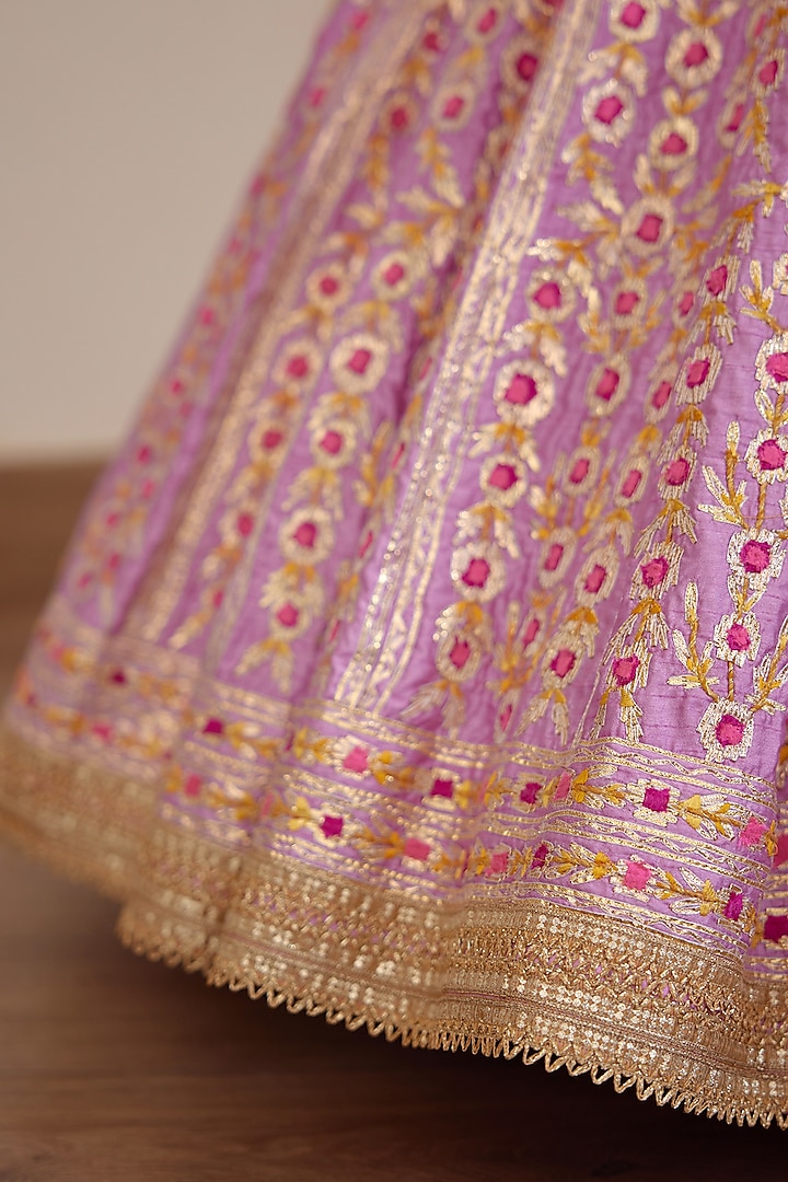Lavender Embroidered Wedding Lehenga Set by Shyam Narayan Prasad at Pernia's Pop Up Shop