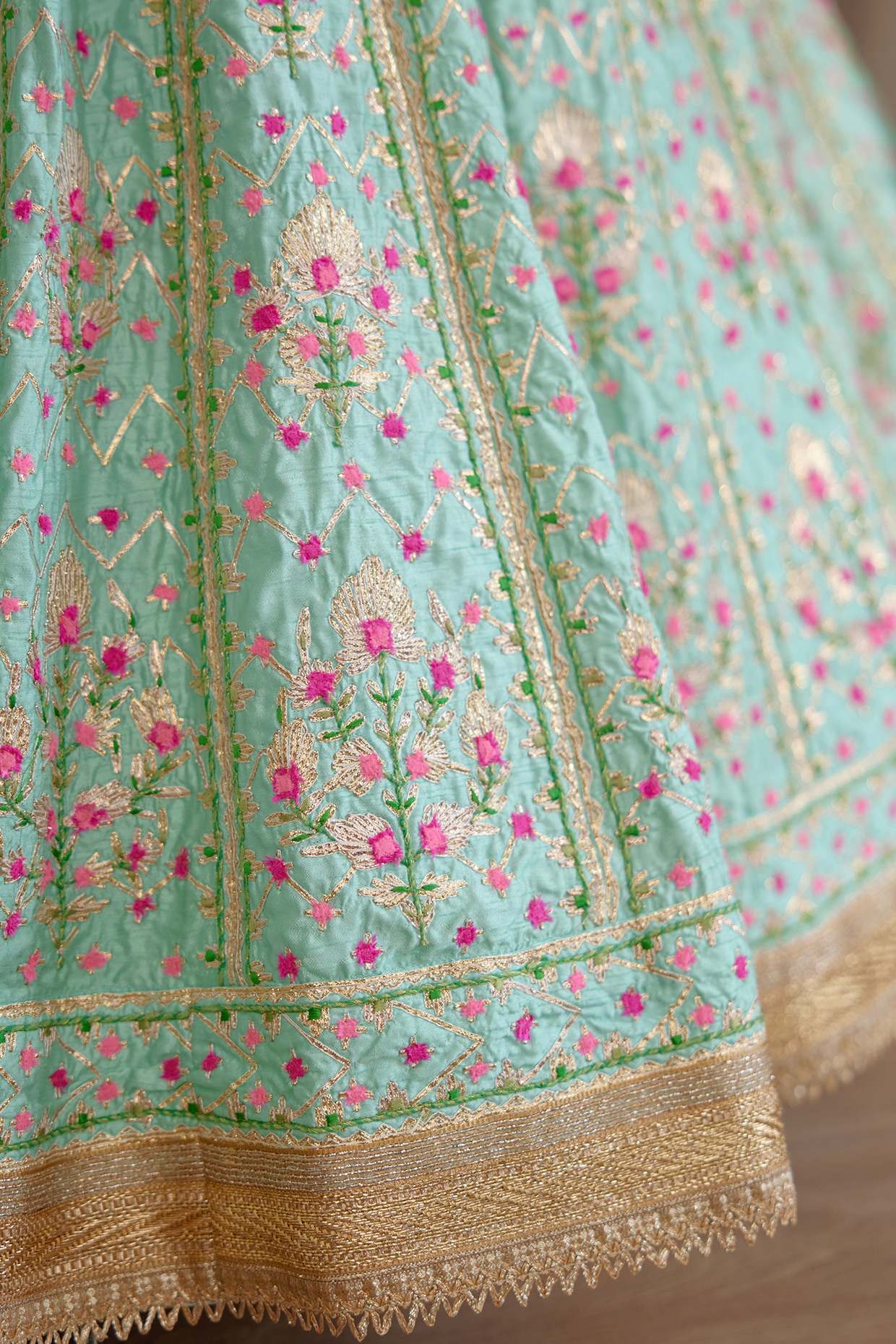 Buy Indian Lehenga Choli - Teal And Pink Embroidery Wedding Lehenga Choli  In USA UK CANADA