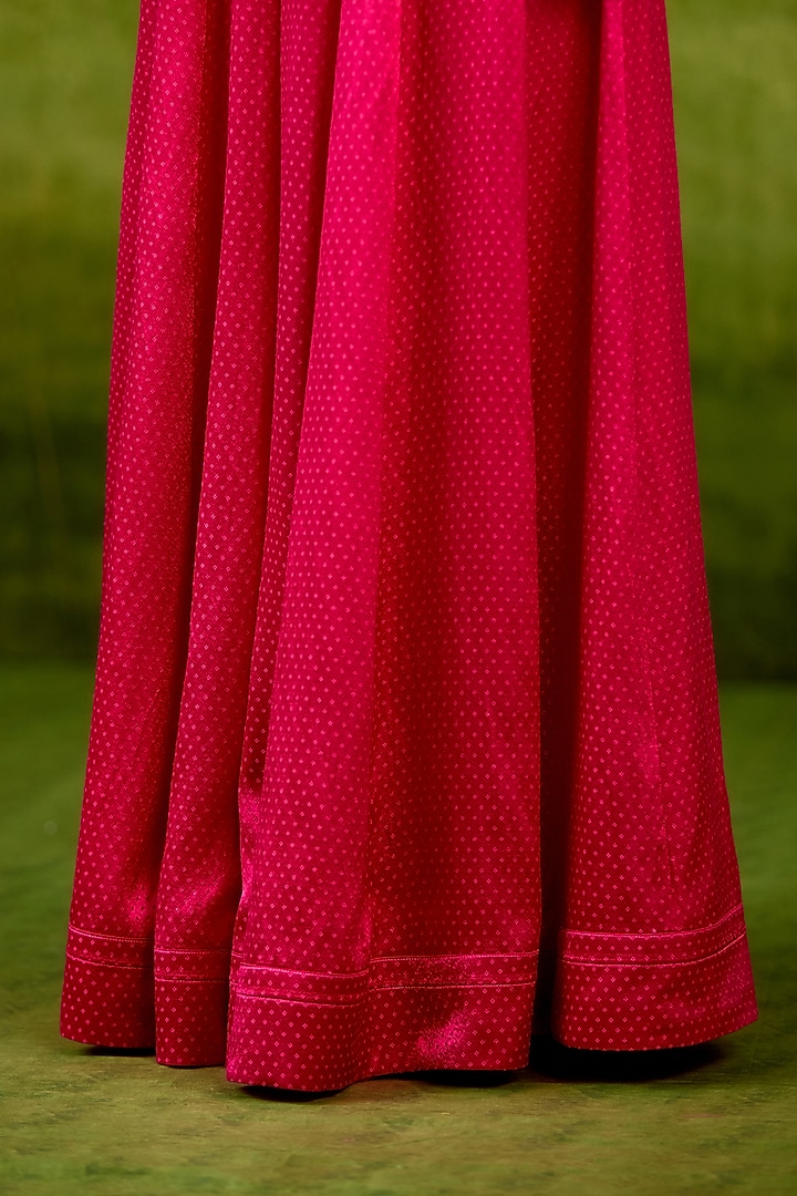 Magenta Pink Mashru Silk Wedding Sharara Set by Shyam Narayan Prasad at Pernia's Pop Up Shop