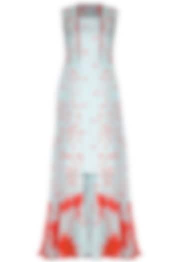 Sky Blue Embroidered & Printed Party Wear Sharara Set by Suave by Neha & Shreya at Pernia's Pop Up Shop