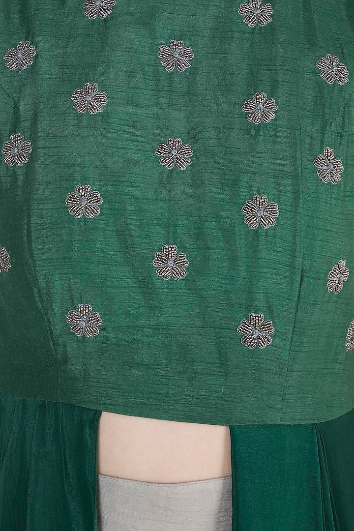 Green Embroidered Tunic With Pants by Suave by Neha & Shreya at Pernia's Pop Up Shop