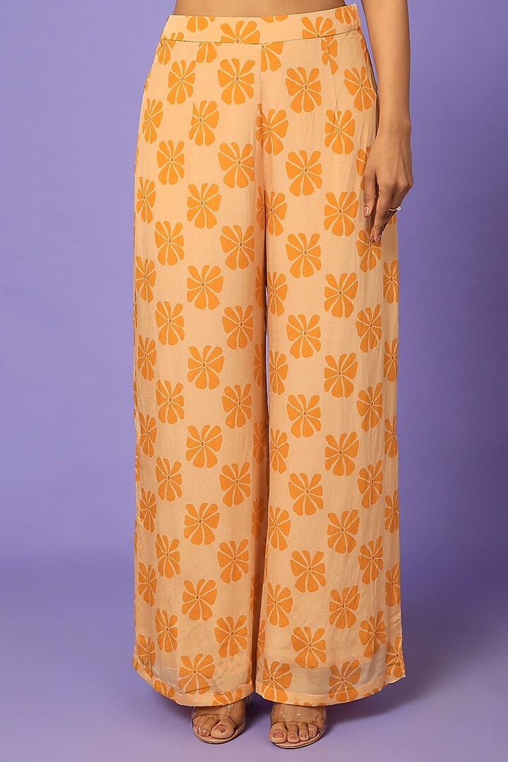 Yellow Printed Jacket Set by Suave By Neha & Shreya at Pernia's Pop Up Shop