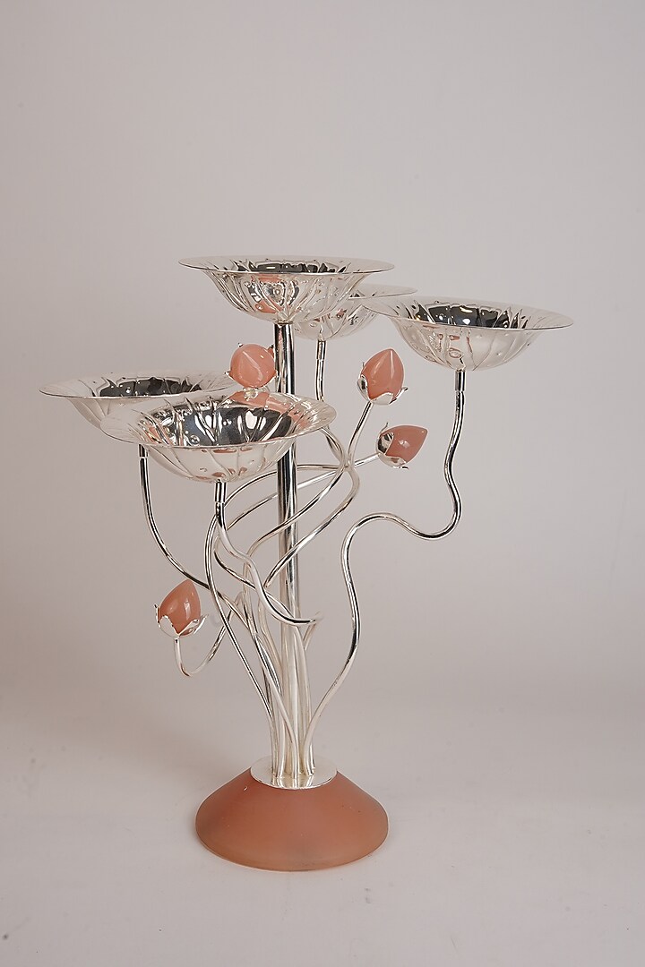 Silver Plated & Resin 5-Bowl Centre Table D?cor by Siansh by Sunita Aggarwal at Pernia's Pop Up Shop