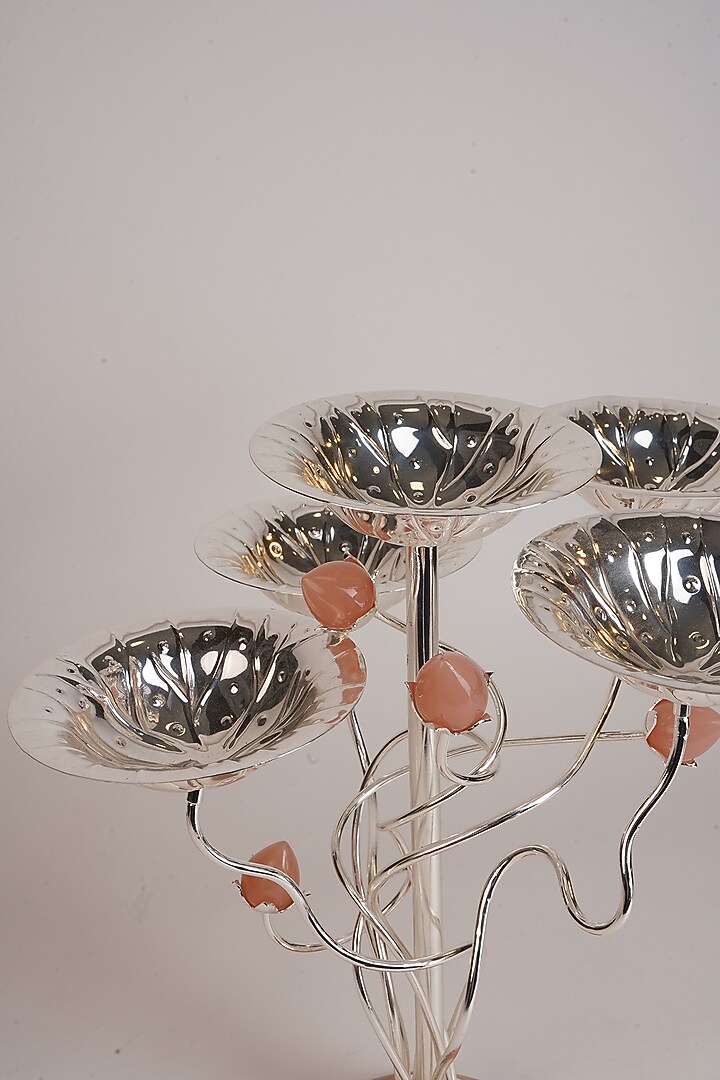 Silver Plated & Resin 5-Bowl Centre Table D?cor by Siansh by Sunita Aggarwal at Pernia's Pop Up Shop
