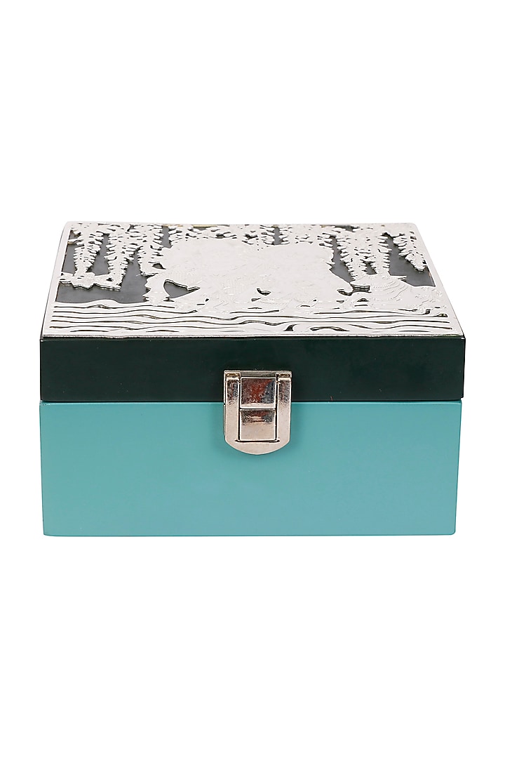 Silver Plated Shiv Parvati Multi-Purpose Box by Siansh by Sunita Aggarwal at Pernia's Pop Up Shop