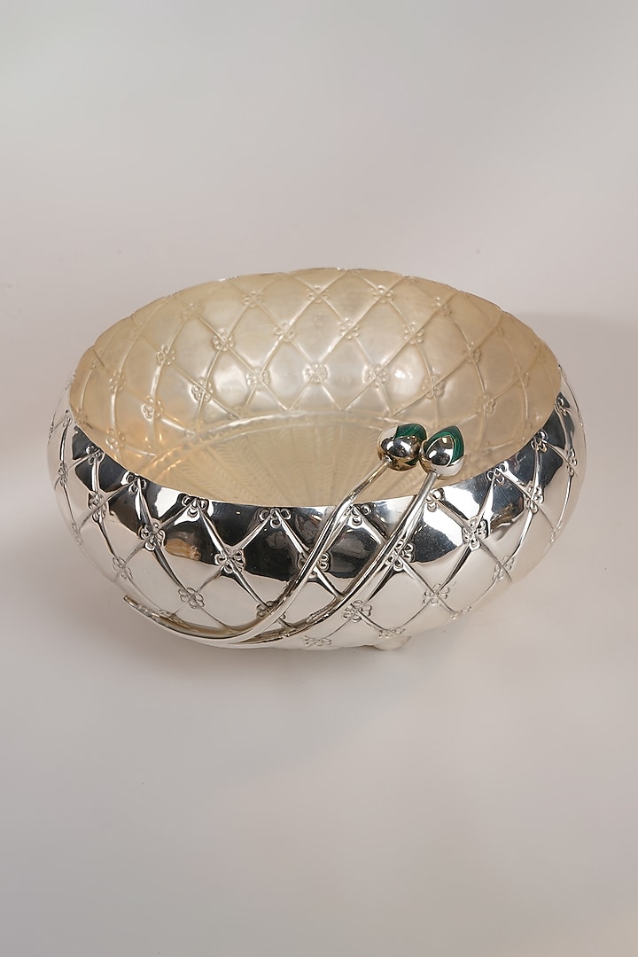 Silver Plated Cross-Nakshi Bowl by Siansh by Sunita Aggarwal at Pernia's Pop Up Shop