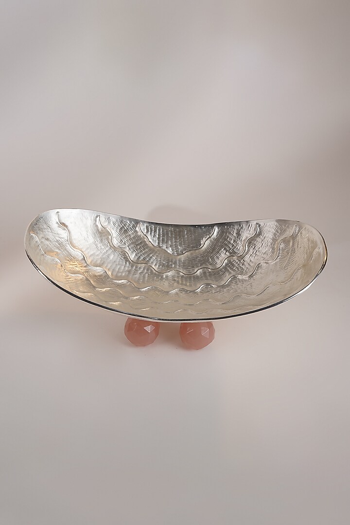 Silver Plated Oval Bowl With Resin Stand by Siansh by Sunita Aggarwal at Pernia's Pop Up Shop