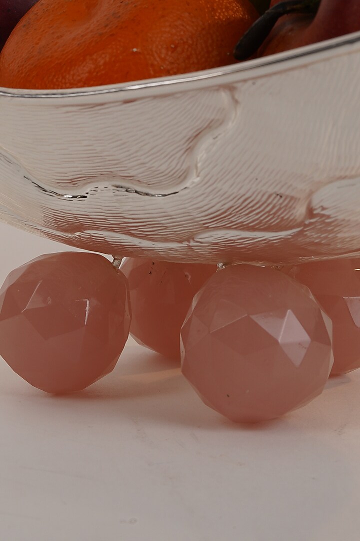 Silver Plated Oval Bowl With Resin Stand by Siansh by Sunita Aggarwal at Pernia's Pop Up Shop