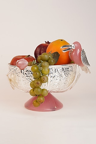 Silver Plated Toucan Bird Nakshi Urli by Siansh by Sunita Aggarwal