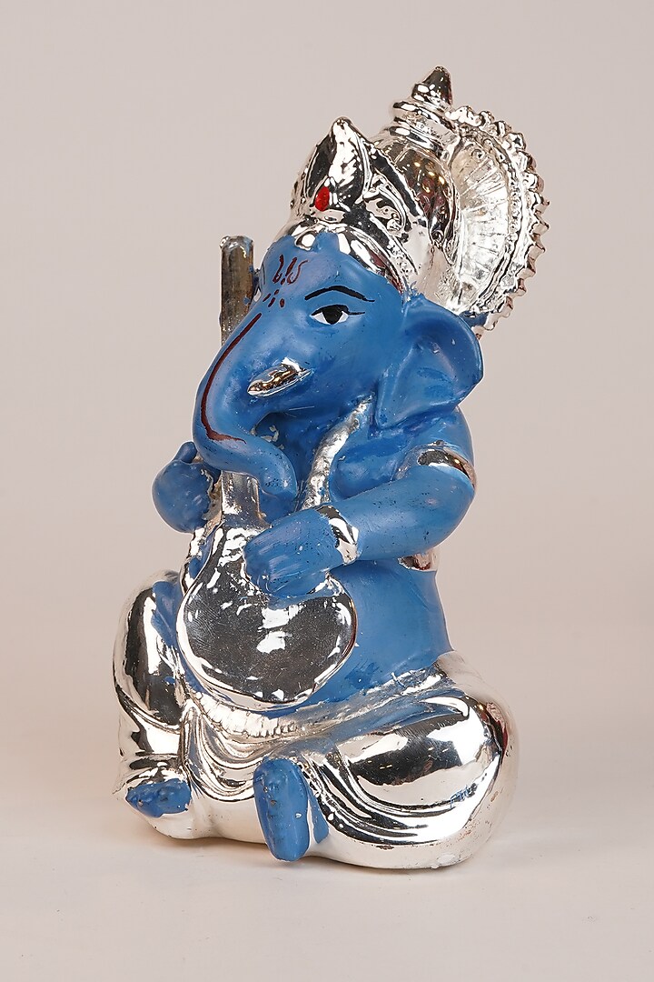 Silver Resin Ganesha Idol by Siansh by Sunita Aggarwal at Pernia's Pop Up Shop