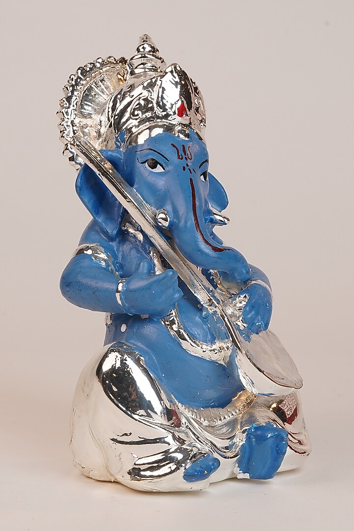 Silver Resin Ganesha Idol by Siansh by Sunita Aggarwal at Pernia's Pop Up Shop