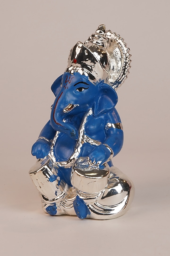 Silver Resin Ganesha Idol by Siansh by Sunita Aggarwal at Pernia's Pop Up Shop