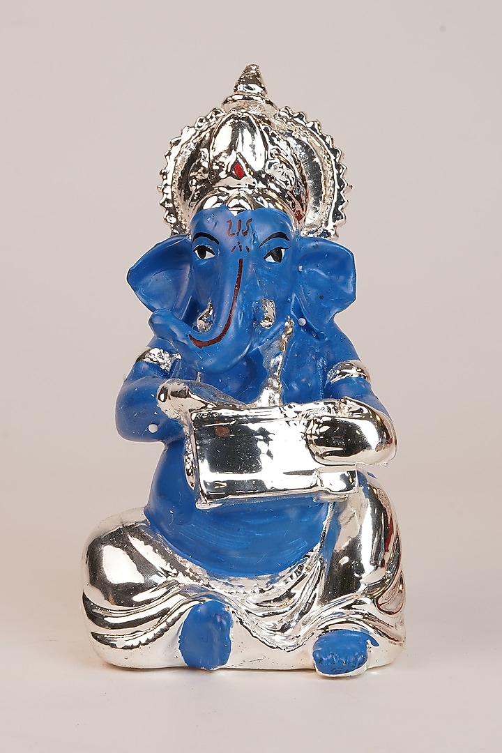 Silver Resin Ganesha Idol by Siansh by Sunita Aggarwal at Pernia's Pop Up Shop