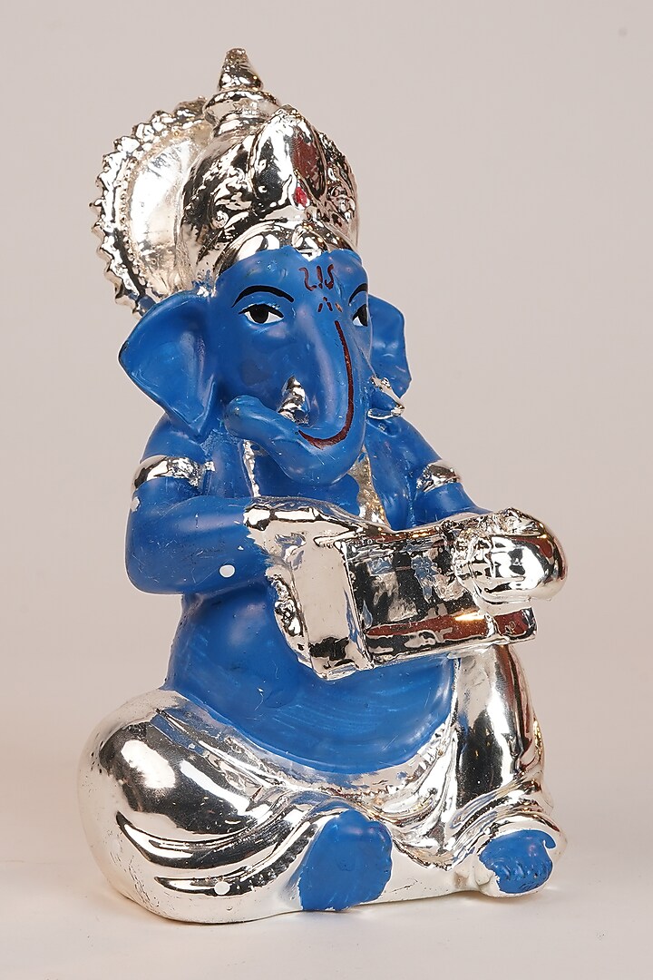 Silver Resin Ganesha Idol by Siansh by Sunita Aggarwal at Pernia's Pop Up Shop