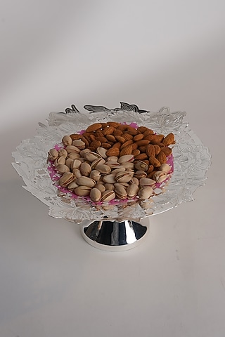 Silver Brass Nakshi Platter by Siansh by Sunita Aggarwal