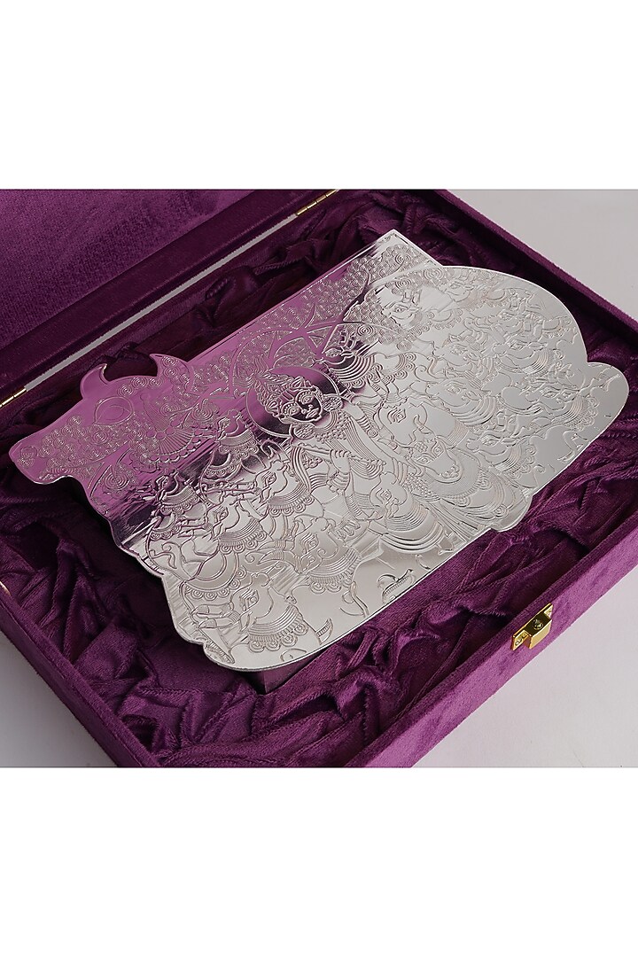 Silver Brass & Resin Cow Shaped Box by Siansh by Sunita Aggarwal at Pernia's Pop Up Shop
