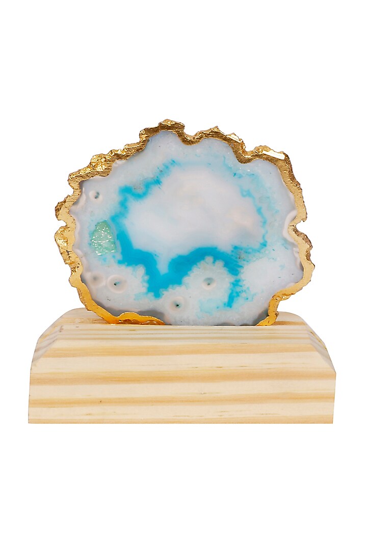Silver Brass & Agate Om Showpiece by Siansh by Sunita Aggarwal at Pernia's Pop Up Shop