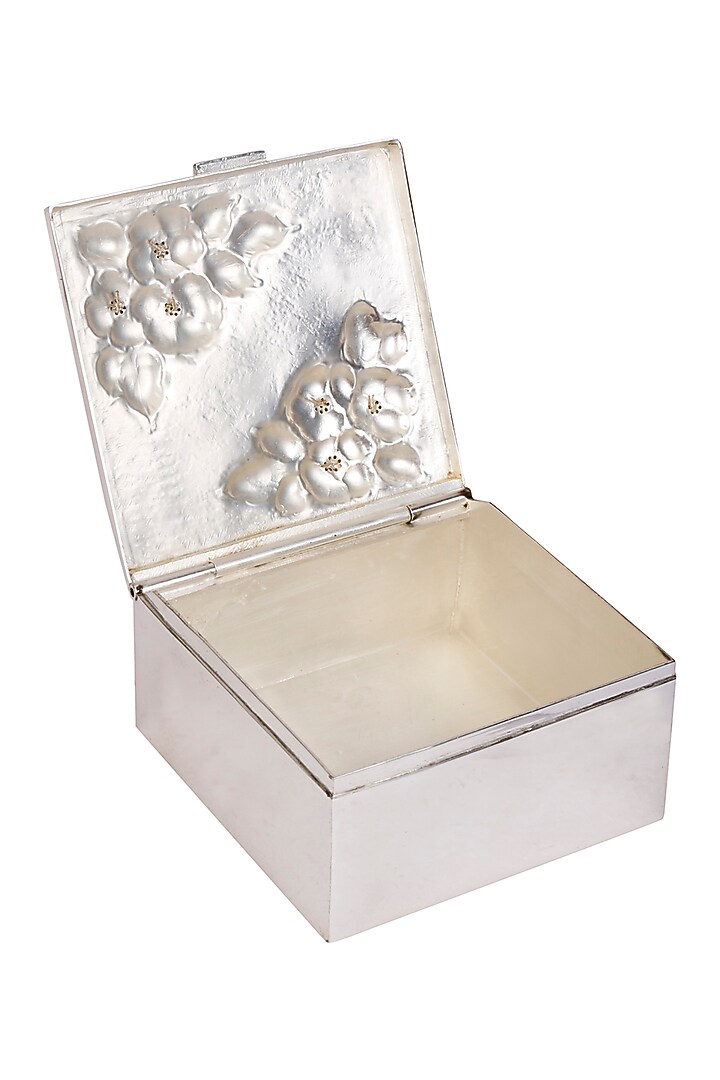 Silver Brass & Stone Box by Siansh by Sunita Aggarwal at Pernia's Pop Up Shop