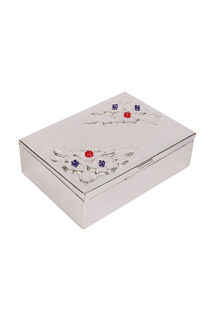 Silver Brass & Stone Box by Siansh by Sunita Aggarwal at Pernia's Pop Up Shop