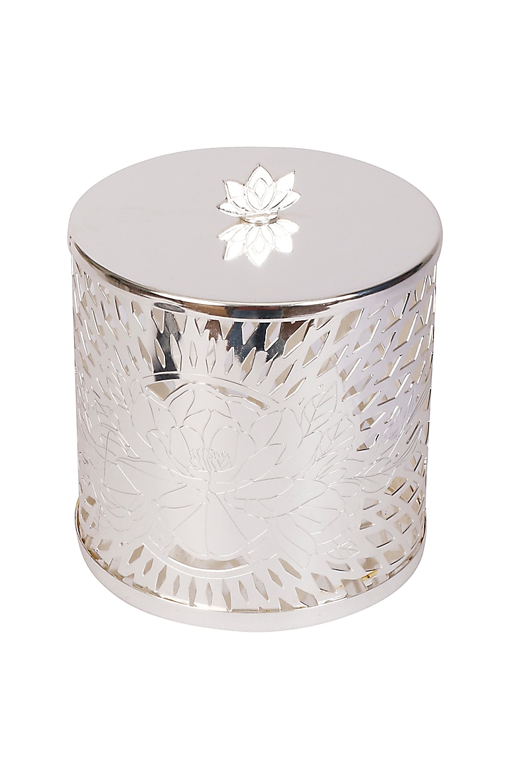 Silver Brass Container by Siansh by Sunita Aggarwal