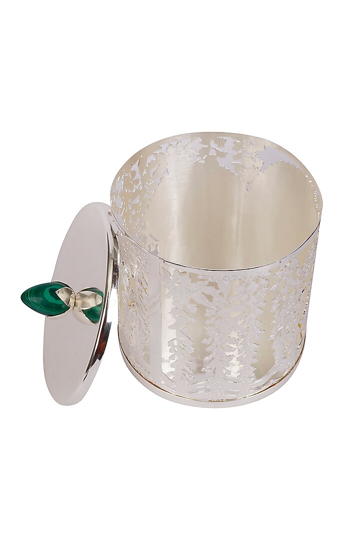 Silver Brass & Resin Container by Siansh by Sunita Aggarwal at Pernia's Pop Up Shop