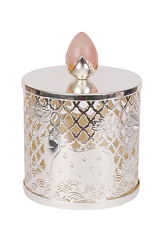 Silver Brass & Resin Container by Siansh by Sunita Aggarwal