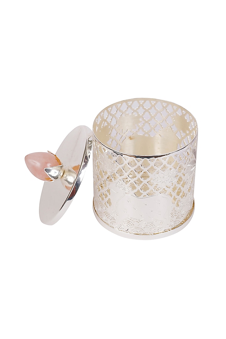Silver Brass & Resin Container by Siansh by Sunita Aggarwal at Pernia's Pop Up Shop