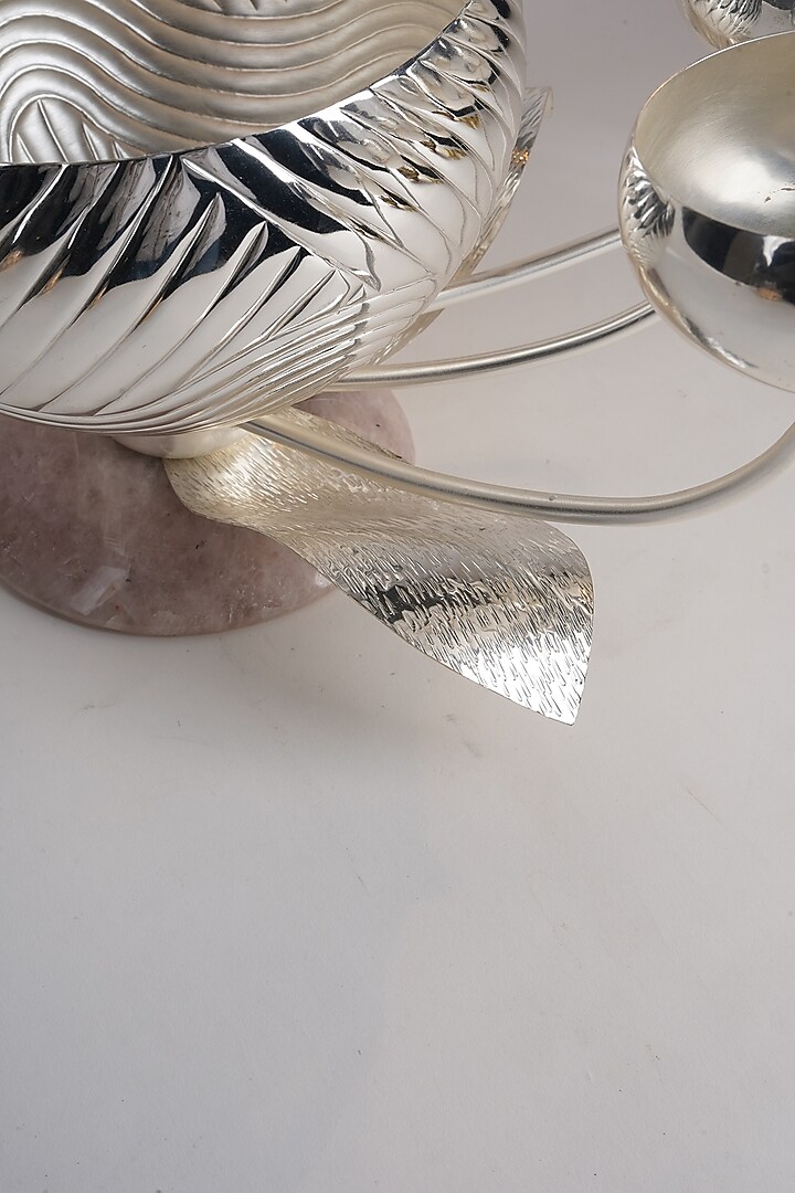 Silver Brass & Rose Quartz Showpiece by Siansh by Sunita Aggarwal at Pernia's Pop Up Shop